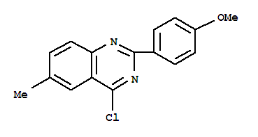 Structure of 4-CHLORO-2-(4-METHOXY-PHENYL)-6-METHYL-QUINAZOLINE