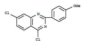 Structure of 4,7-DICHLORO-2-(4-METHOXY-PHENYL)-QUINAZOLINE