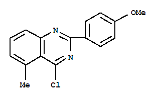 Structure of 4-CHLORO-2-(4-METHOXY-PHENYL)-5-METHYL-QUINAZOLINE