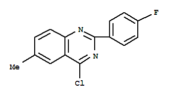 Structure of 4-CHLORO-2-(4-FLUORO-PHENYL)-6-METHYL-QUINAZOLINE