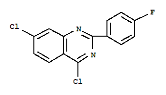 Structure of 4,7-DICHLORO-2-(4-FLUORO-PHENYL)-QUINAZOLINE