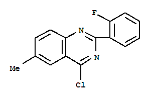 Structure of 4-CHLORO-2-(2-FLUORO-PHENYL)-6-METHYL-QUINAZOLINE