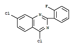 Structure of 4,7-DICHLORO-2-(2-FLUORO-PHENYL)-QUINAZOLINE