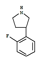 3-(2-FLUORO-PHENYL)-PYRROLIDINE结构式