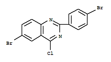 Structure of 6-BROMO-2-(4-BROMO-PHENYL)-4-CHLORO-QUINAZOLINE