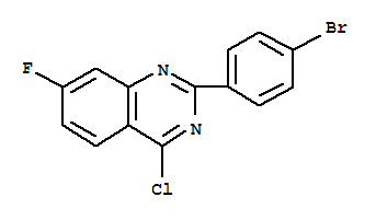 2-(4-溴苯基)-4-氯-4-氟喹唑啉结构式