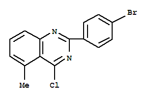 Structure of 2-(4-BROMO-PHENYL)-4-CHLORO-5-METHYL-QUINAZOLINE