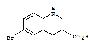 Structure of 6-BROMO-1,2,3,4-TETRAHYDRO-QUINOLINE-3-CARBOXYLIC ACID