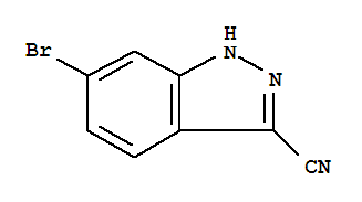Structure of 6-BROMO-1H-INDAZOLE-3-CARBONITRILE