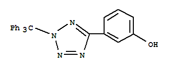 Structure of 3-(2-TRITYL-2H-TETRAZOL-5-YL)-PHENOL