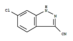Structure of 6-CHLORO-1H-INDAZOLE-3-CARBONITRILE