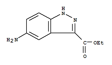 Structure of ETHYL 5-AMINO-1H-INDAZOLE-3-CARBOXYLATE