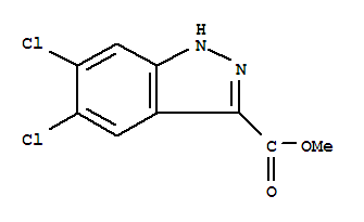 Structure of METHYL 5,6-DICHLORO-1H-INDAZOLE-3-CARBOXYLATE