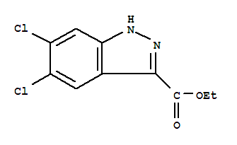 Structure of ETHYL 5,6-DICHLORO-1H-INDAZOLE-3-CARBOXYLATE