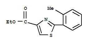 Structure of 2-(O-TOLYL)-THIAZOLE-4-CARBOXYLIC ACID ETHYL ESTER