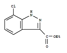ETHYL 7-CHLORO-1H-INDAZOLE-3-CARBOXYLATE结构式