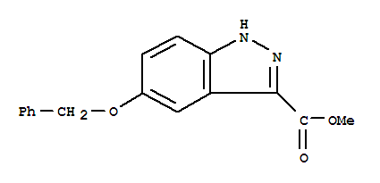 Structure of METHYL 5-BENZYLOXY-1H-INDAZOLE-3-CARBOXYLATE