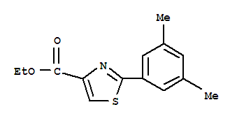 Structure of 2-(3,5-DIMETHYL-PHENYL)-THIAZOLE-4-CARBOXYLIC ACID ETHYL ESTER