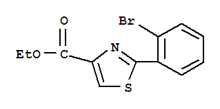 2-(2-溴苯基)-噻唑-4-羧酸乙酯结构式
