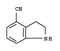 Structure of 2,3-DIHYDRO-1H-INDOLE-4-CARBONITRILE HYDROCHLORIDE