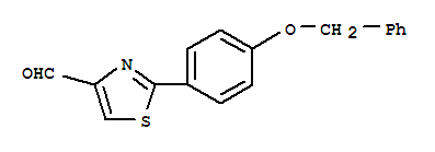 Structure of 2-(4-BENZYLOXY-PHENYL)-THIAZOLE-4-CARBALDEHYDE