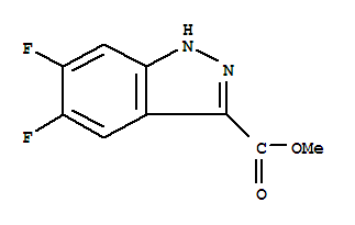 Structure of METHYL 5,6-DIFLUORO-1H-INDAZOLE-3-CARBOXYLATE
