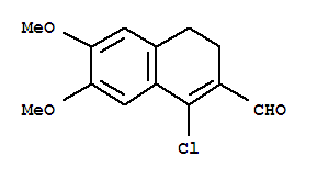 1-CHLORO-6,7-DIMETHOXY-3,4-DIHYDRO-NAPHTHALENE-2-CARBALDEHYDE结构式