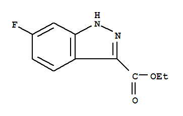 Structure of ETHYL 6-FLUORO-1H-INDAZOLE-3-CARBOXYLATE