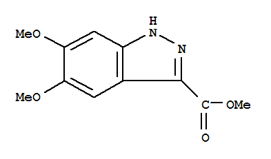 Structure of METHYL 5,6-DIMETHOXY-1H-INDAZOLE-3-CARBOXYLATE