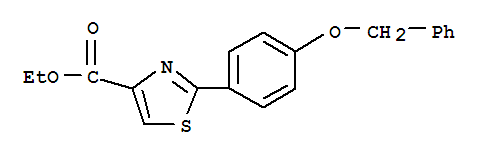 Structure of 2-(4-BENZYLOXY-PHENYL)-THIAZOLE-4-CARBOXYLIC ACID ETHYL ESTER