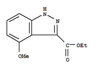 ETHYL 4-METHOXY-1H-INDAZOLE-3-CARBOXYLATE结构式