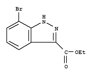 7-溴-1H-吲唑-3-甲酸乙酯结构式