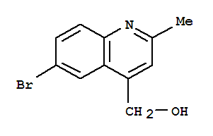 (6-溴-2-甲基喹啉-4-基)甲醇结构式