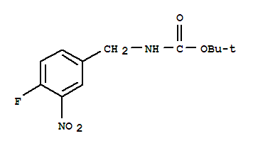 (4-FLUORO-3-NITRO-BENZYL)-CARBAMIC ACID TERT-BUTYL ESTER结构式