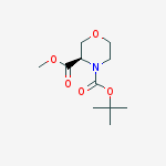 Structure of (R)-4-tert-butyl 3-methyl morpholine-3,4-dicarboxylate