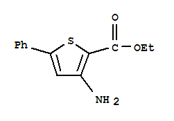Structure of 3-AMINO-5-PHENYL-THIOPHENE-2-CARBOXYLIC ACID ETHYL ESTER