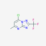 7-CHLORO-5-METHYL-2-(TRIFLUOROMETHYL)-[1,2,4]TRIAZOLO[1,5-A]PYRIMIDINE结构式