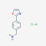 (4-(1,3-Oxazol-2-yl)phenyl)methylamine hydrochloride结构式