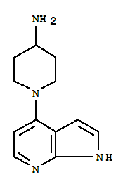 Structure of 4-Piperidinamine, 1-(1H-pyrrolo[2,3-b]pyridin-4-yl)-