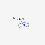 Structure of 1-AZABICYCLO[2.2.2]OCTANE-2-CARBONITRILE, (2R)-