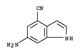 6-氨基-4-氰基吲哚结构式