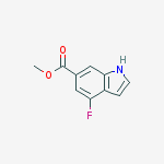 Chemical structure of 4-Fluoro-6-indole carboxylic acid methyl ester