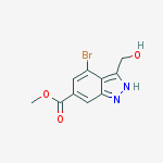 Structure of methyl 4-bromo-3-(hydroxymethyl)-2H-indazole-6-carboxylate