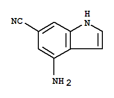Structure of 1H-Indole-6-carbonitrile,4-amino-