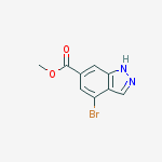 Structure of Methyl 4-bromo-6(1H)--indazole carboxylate