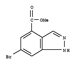 Structure of 1H-Indazole-4-carboxylicacid, 6-bromo-, methyl ester