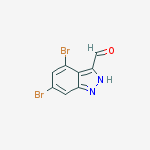 Structure of 4,6-dibromo-2h-indazole-3-carbaldehyde