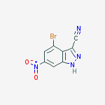 4-Bromo-6-nitro-1H-indazole-3-carbonitrile结构式