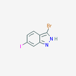 Structure of 3-bromo-6-iodo-2H-indazole
