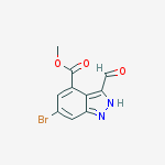 Structure of methyl 6-bromo-3-formyl-2H-indazole-4-carboxylate